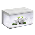 Harmony Premium All-in-One Aquatic Tank by Clairnara - iF Design Award Winning 10 Gallon Aquarium with Premium LED Light Patented Filtration System and Ultra-Quiet Water Pump - White