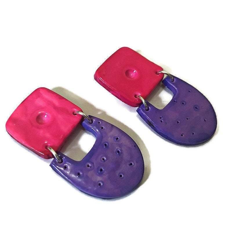 Black & Yellow Clip On Earrings for Non Pierced Ears- "Val"