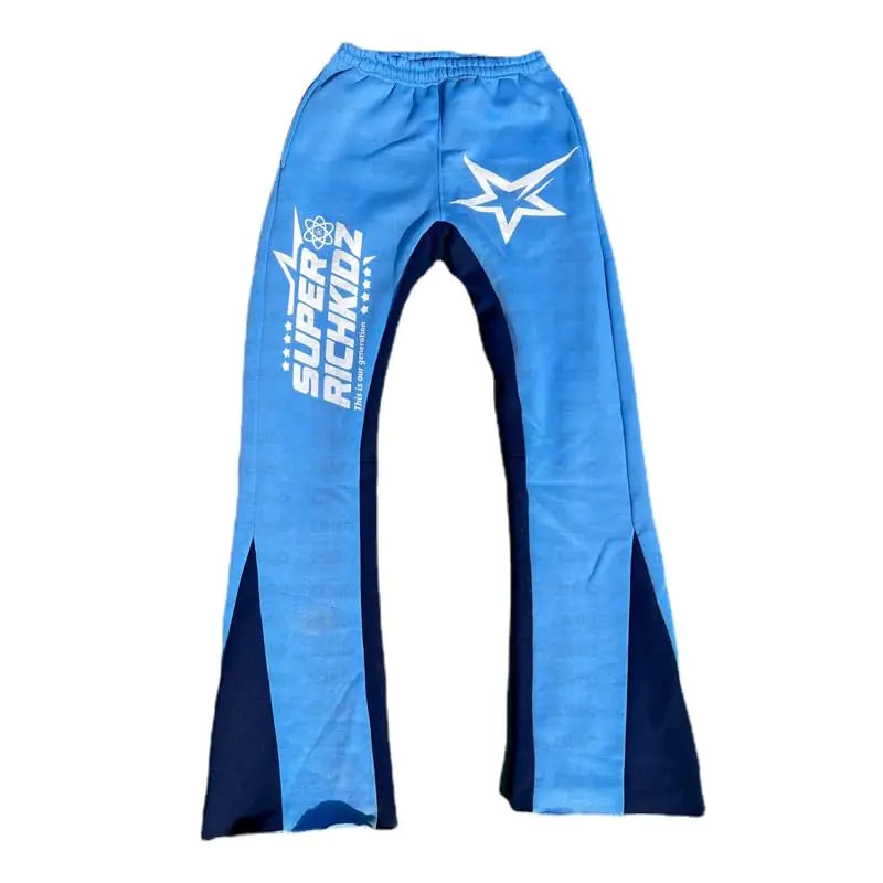 Star Letter Printed Pants Casual Pants Mens and Womens Hip Hop Sports Pants Wide Size Sports Pants