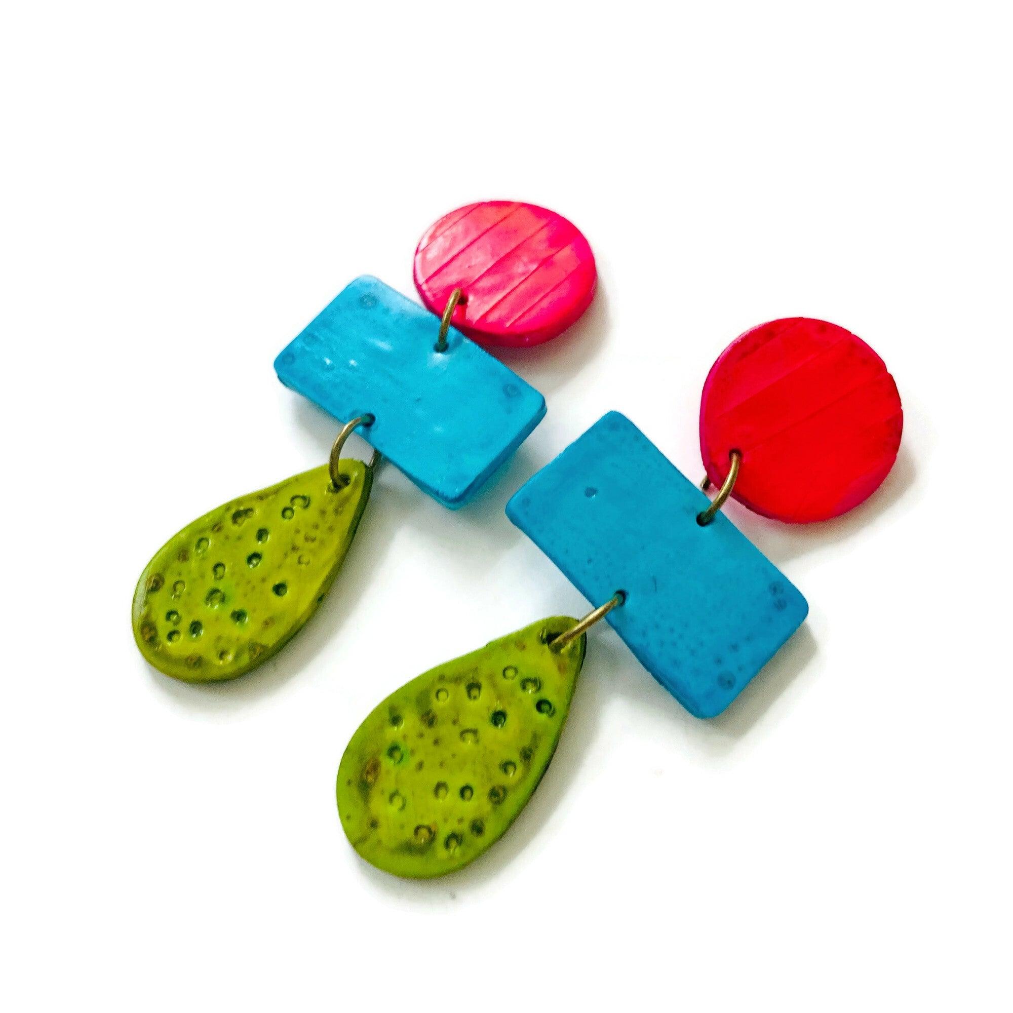 Long Colorful Statement Earring- “Zelda”